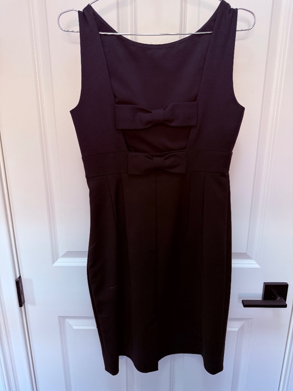 Kate Spade New York Women's Jet Black Dress Size 6 With Bow Open Back Detail